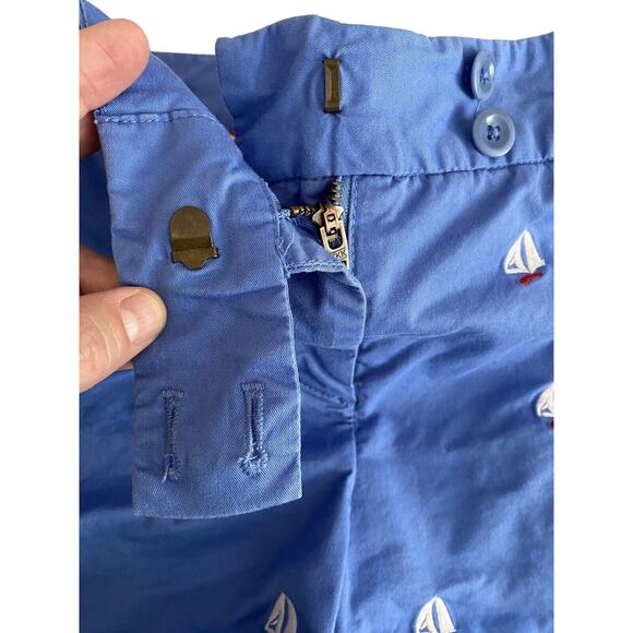 Vineyard Vines Blue with Embroidered Sail Boats Shorts Size 6 - Picture 2 of 7